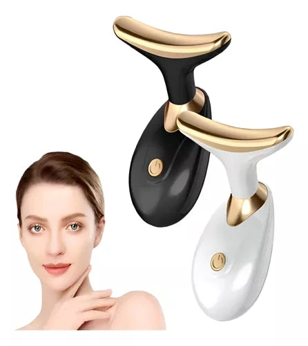 Masajeador facial y de cuello LED recargable