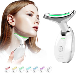 Masajeador facial y de cuello LED recargable